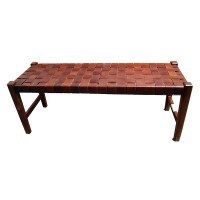 SM-SK-01LEATHER-STRAPPED-BENCH
